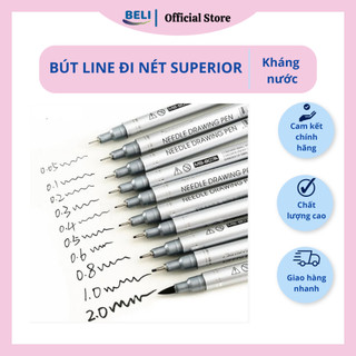 Bút line đi nét nhiều size ngòi Superior