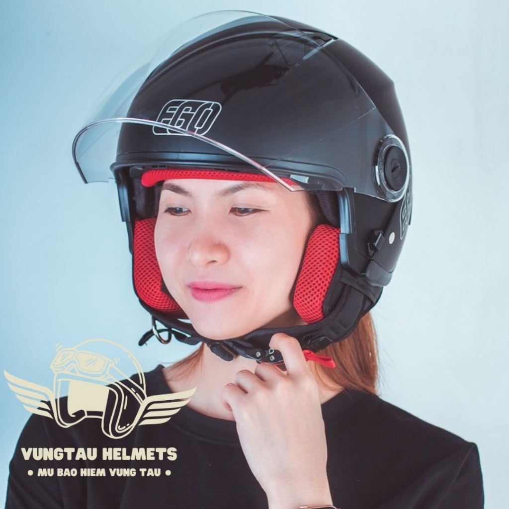 Chốt kính nón 3/4 EGO E41 (Không bao gồm nón) - VungTau Helmets - Nón bảo hiểm chính hãng Vũng Tàu
