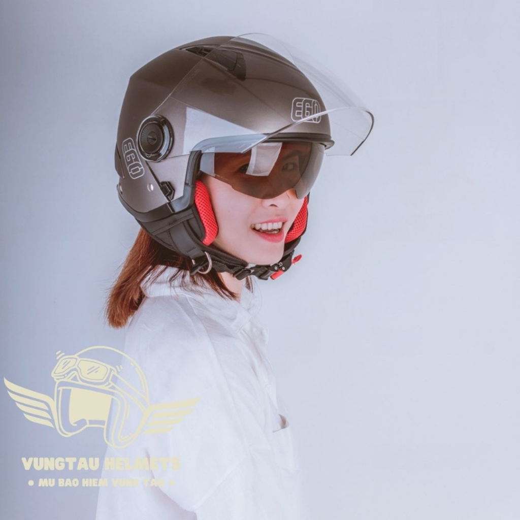 Chốt kính nón 3/4 EGO E41 (Không bao gồm nón) - VungTau Helmets - Nón bảo hiểm chính hãng Vũng Tàu