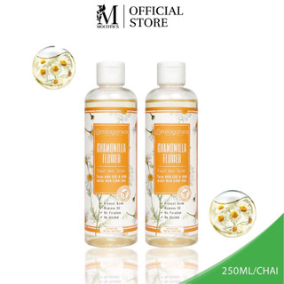 Combo 2 chai toner hoa cúc Mocotics, 5% AHA, giúp ngừa mụn, giảm dầu dành cho da mụn dung tích 250ML - 500ML