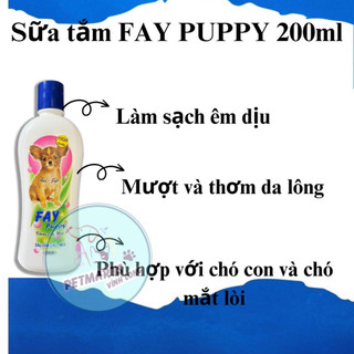 Dầu tắm Fay Puppy cho chó mèo con 200ml