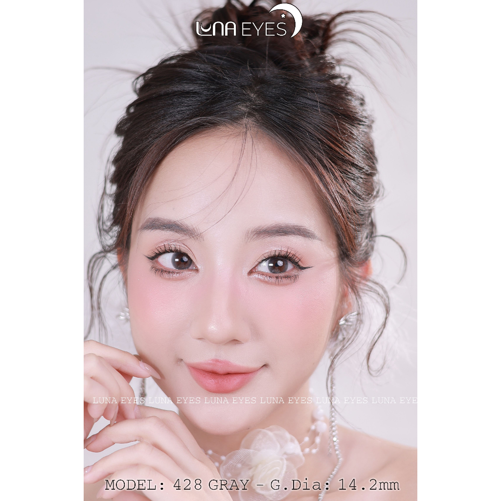 [1-day] Kính áp tròng LUNA EYES 428 Gray, size vừa - lens 1 ngày