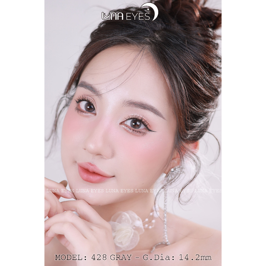 [1-day] Kính áp tròng LUNA EYES 428 Gray, size vừa - lens 1 ngày