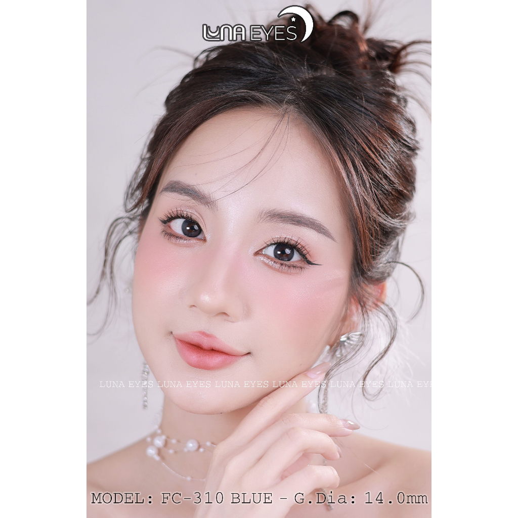 Kính áp tròng LUNA EYES FC-310 BLUE - Lens size vừa