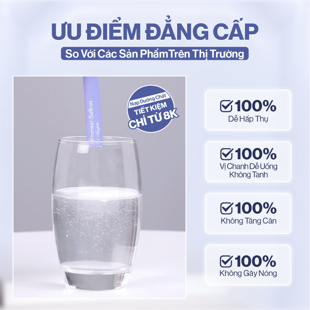 Combo 2 Hộp bột uống Collagen Cao Cấp Kết Hợp Saffron (60 gói x 2)