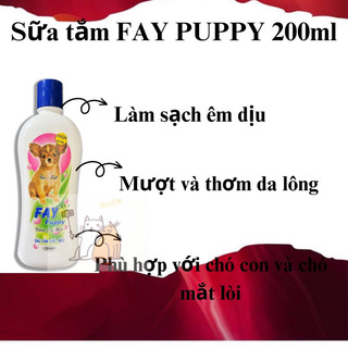 Sữa Tắm Cho Chó Nhỏ, Chó Con (Pug/ Chihuahua) - FAY PUPPY chai 200ml