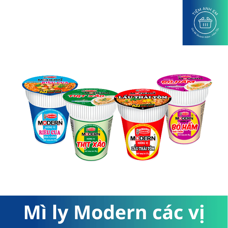 Mì ly Modern Acecook thơm ngon các vị 65g