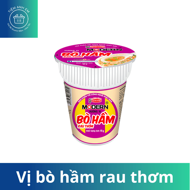 Mì ly Modern Acecook thơm ngon các vị 65g