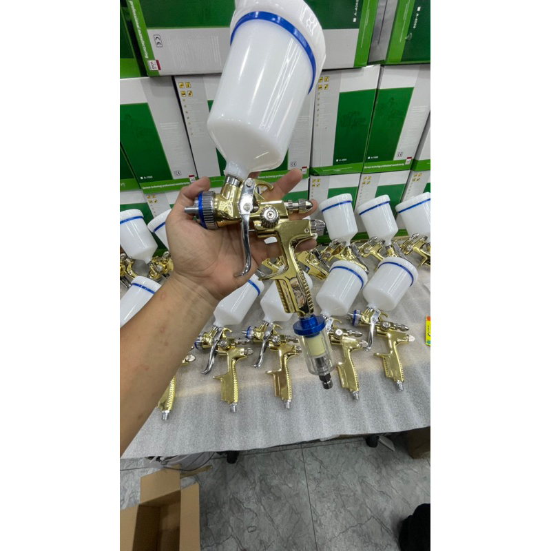 Súng Phun Sơn 1.3mm 10 lỗ  Gold MaiThànhĐạt