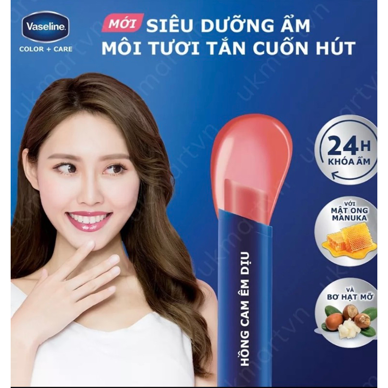 Son dưỡng môi có màu Vaseline Colour+Care 3g