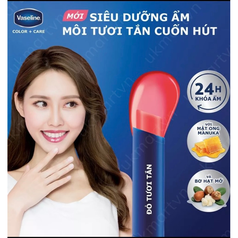 Son dưỡng môi có màu Vaseline Colour+Care 3g
