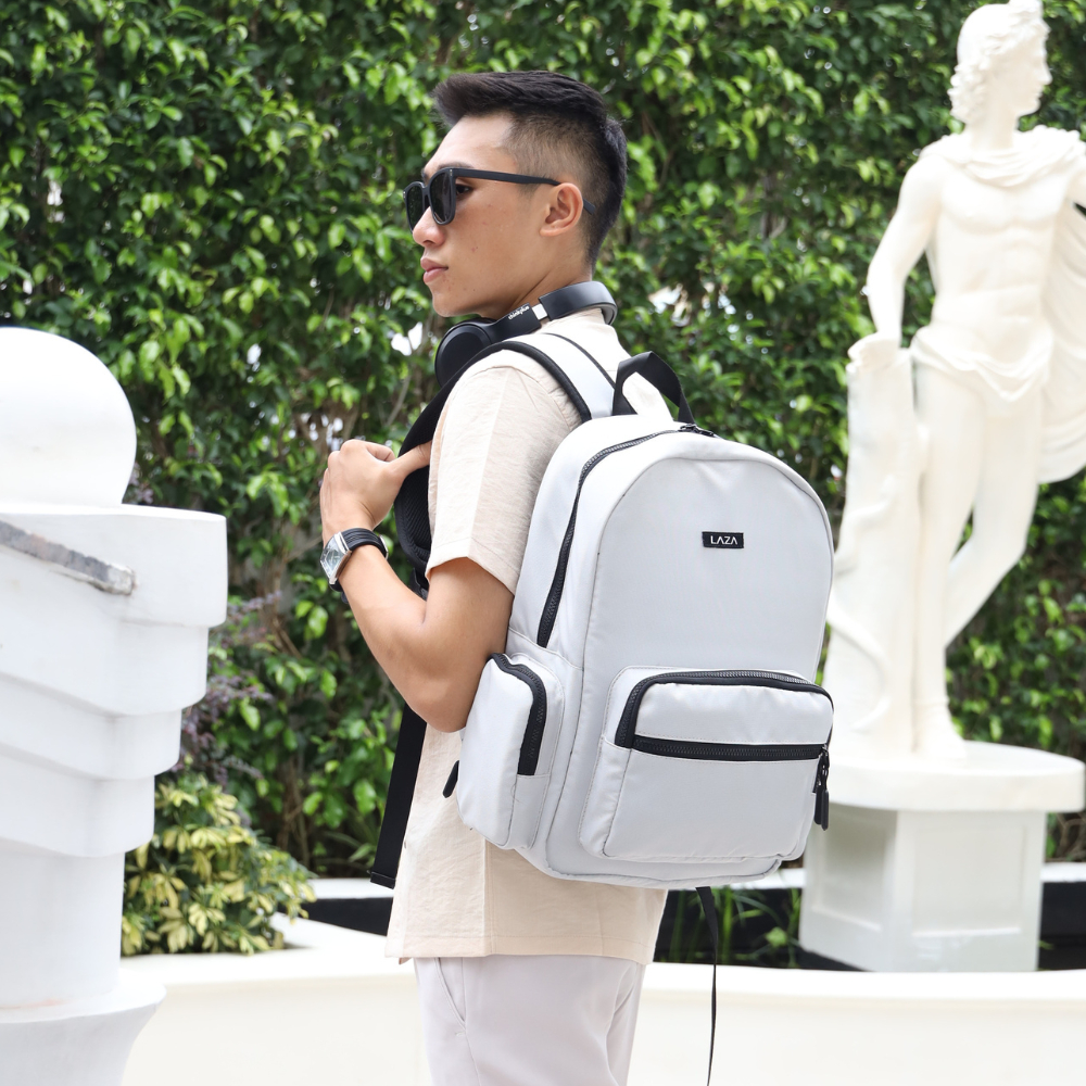 Balo laptop LAZA Catse Backpack 580 chất liệu canvas trượt nước, chứa được laptop 15.6in