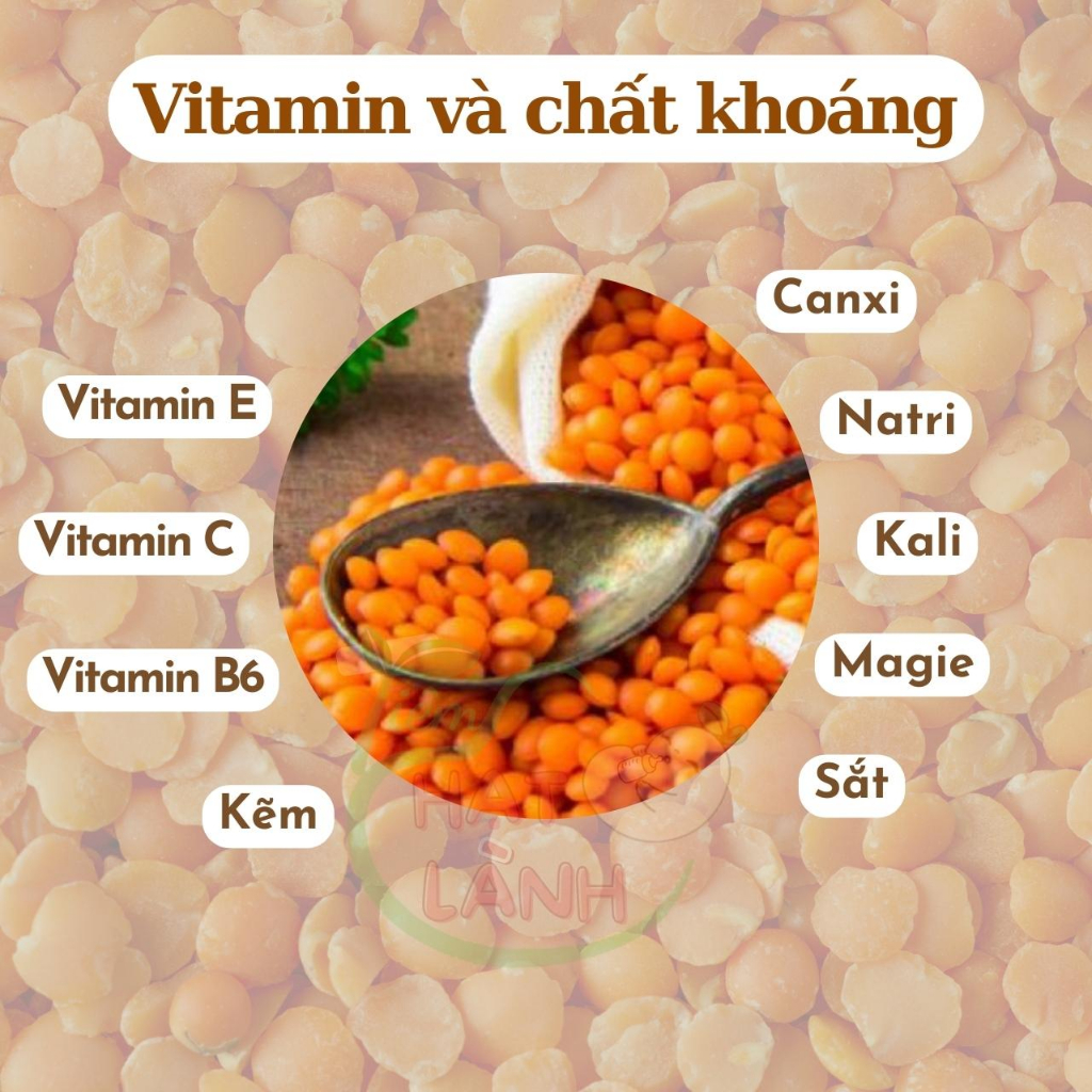 Đậu lăng đỏ hữu cơ tách vỏ nguyên hạt túi 100g, 200g, 500g - Tiệm Hạt Lành