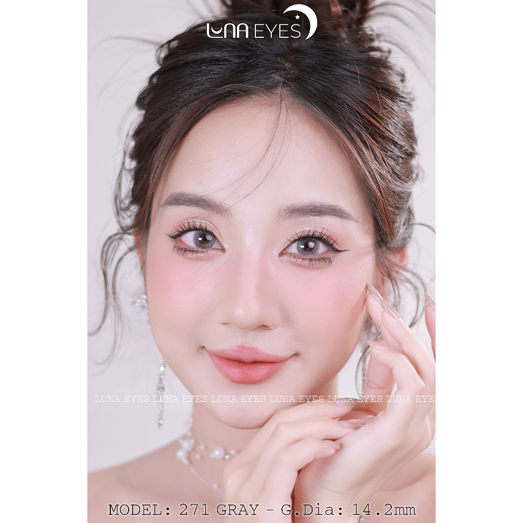 Kính áp tròng LUNA EYES 271 GRAY - Lens size vừa