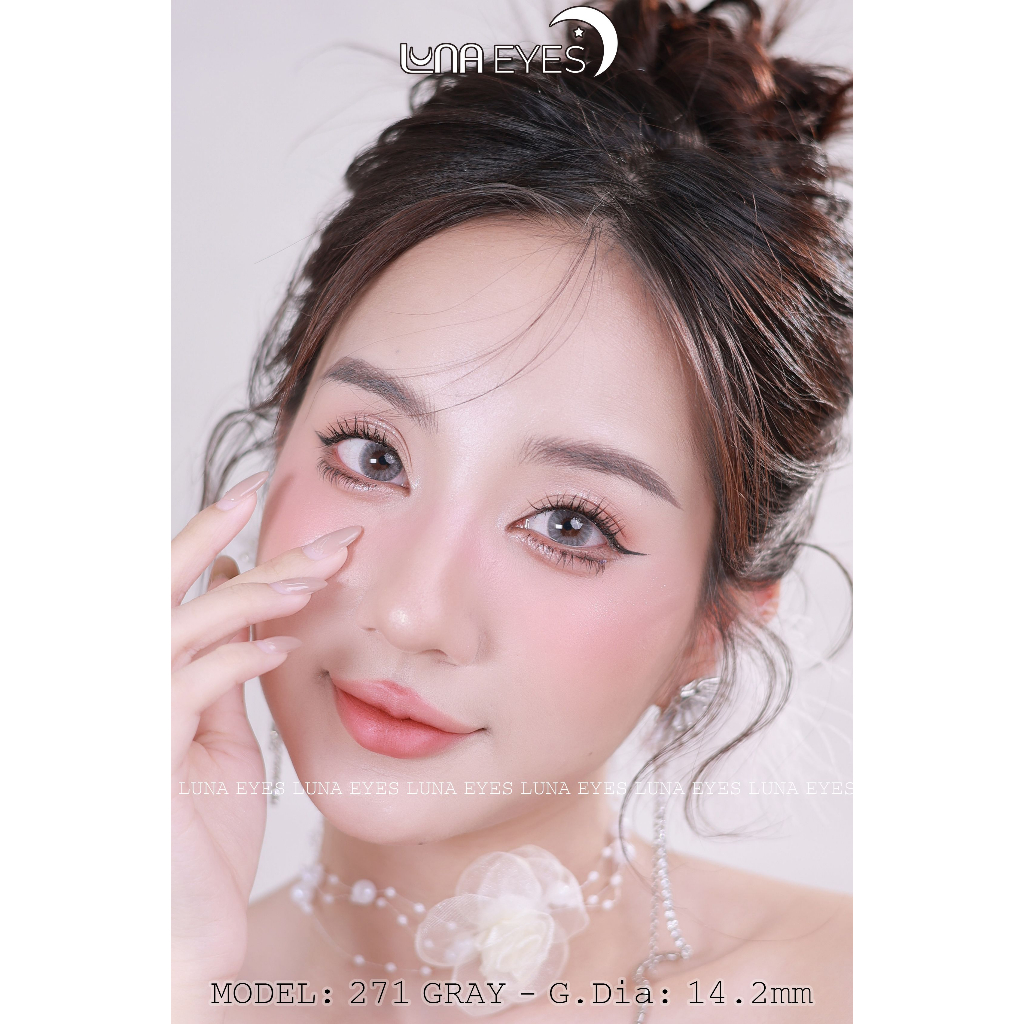 Kính áp tròng LUNA EYES 271 GRAY - Lens size vừa