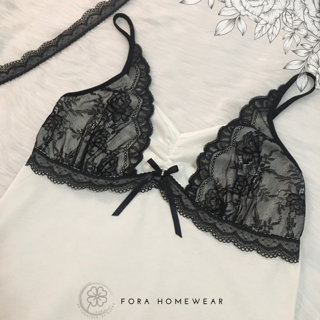 Áo hai dây dáng suông không đệm vải cotton co giãn 2 dây nữ A02