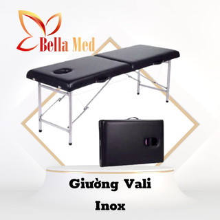 Giường massage gấp vali chân inox