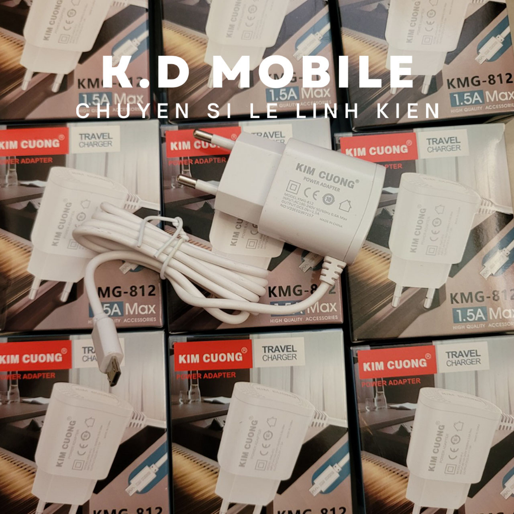 Bộ sạc chân dẹt cho máy Nokia, sạc chân dẹt hiệu kim cương KMG-812  - Shop Dung