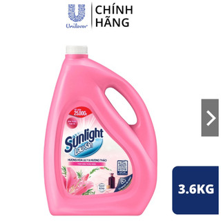 Nước lau sàn sunlight 3,6kg can xanh/trắng/hồng/quế