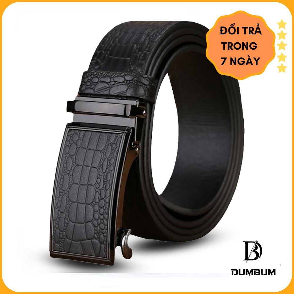 Thắt Lưng Dây Nịt Nam Cao Cấp Da Bò , Mẫu Cá Sấu Phong Cách Cổ Điển Quà Tặng Sang Trọng DUMBUM DT129