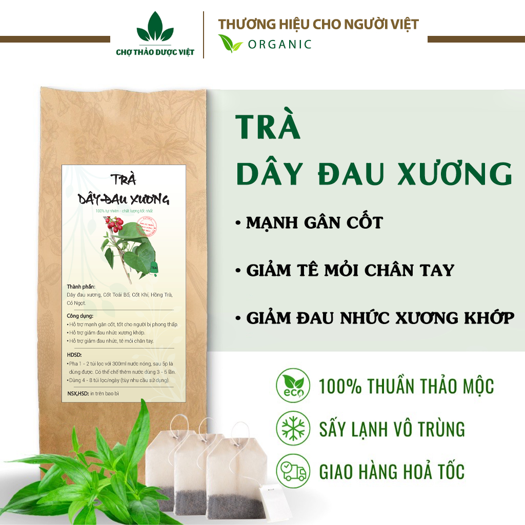 Trà dây đau xương túi lọc, tốt cho xương khớp, thoái hóa cột sống - Chợ thảo dược việt