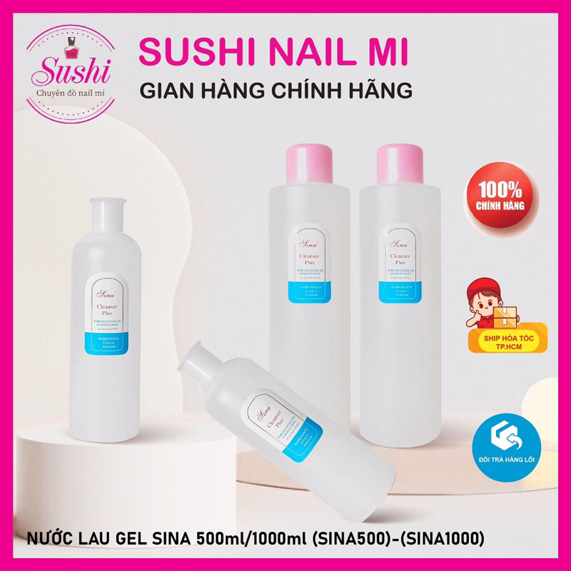 Nước chùi gel Sina dung dịch lau gel nail - Sushi nail mi