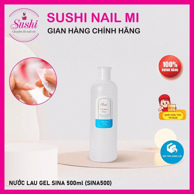 Nước chùi gel Sina dung dịch lau gel nail - Sushi nail mi
