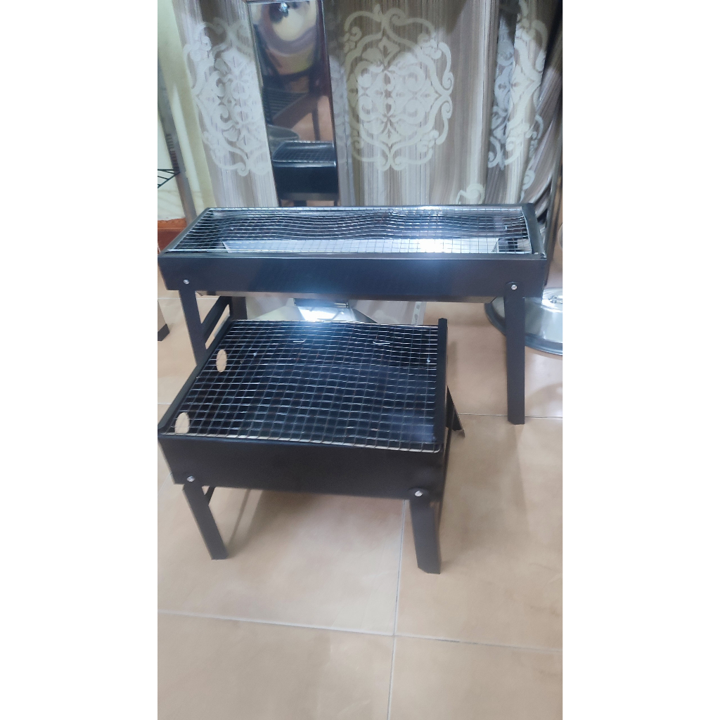 Bếp nướng than hoa bằng tôn mỏng dùng 1 mùa di picnic dã ngoại KT 60x23