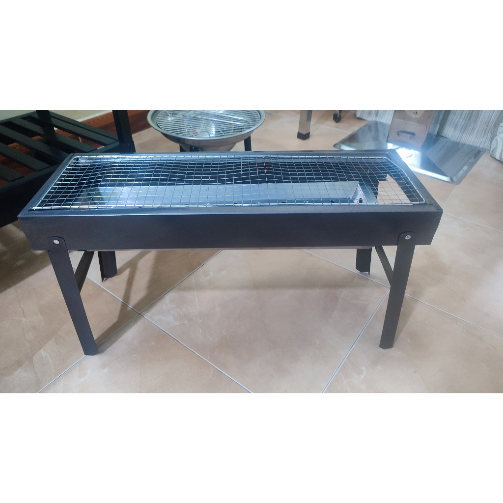 Bếp nướng than hoa bằng tôn mỏng dùng 1 mùa di picnic dã ngoại KT 60x23