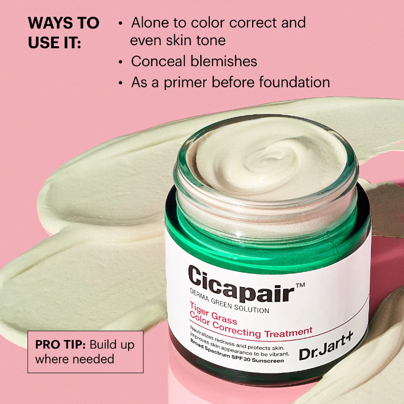 Kem dưỡng nâng tone DR.JART Cicapair Tiger Grass Color Correcting Treatment