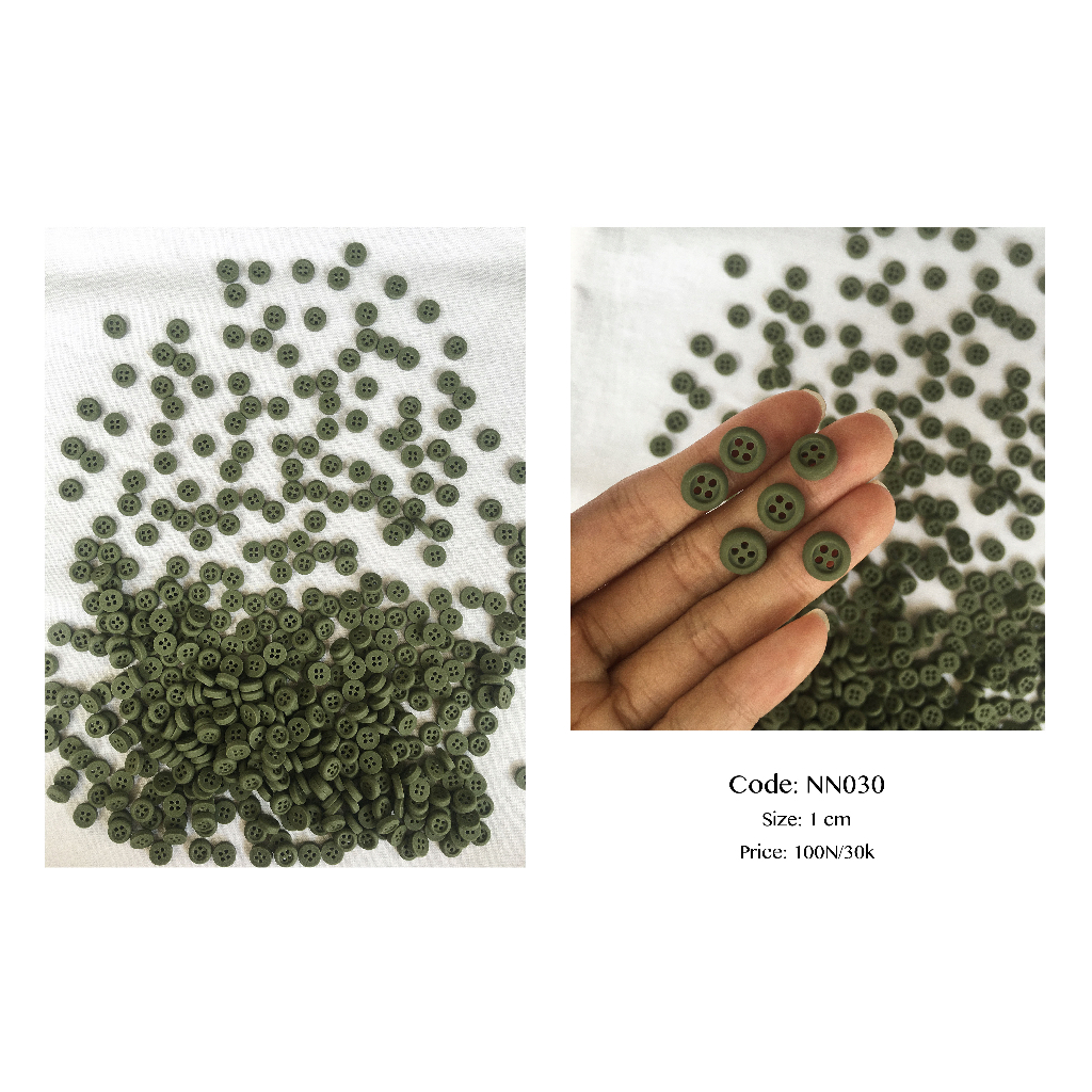 Set 100 nút áo NN30, size 1cm