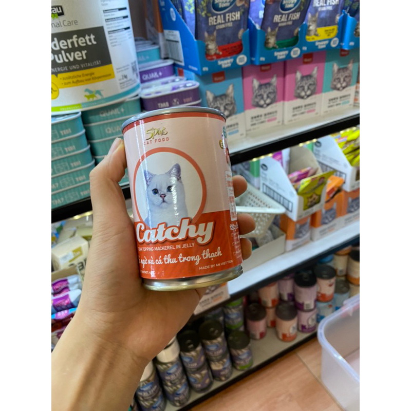 Pate cho mèo catchy lon 400gr, pate mèo mọi lứa tuổi