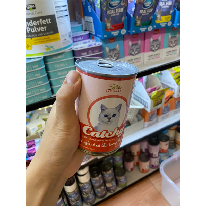 Pate cho mèo catchy lon 400gr, pate mèo mọi lứa tuổi