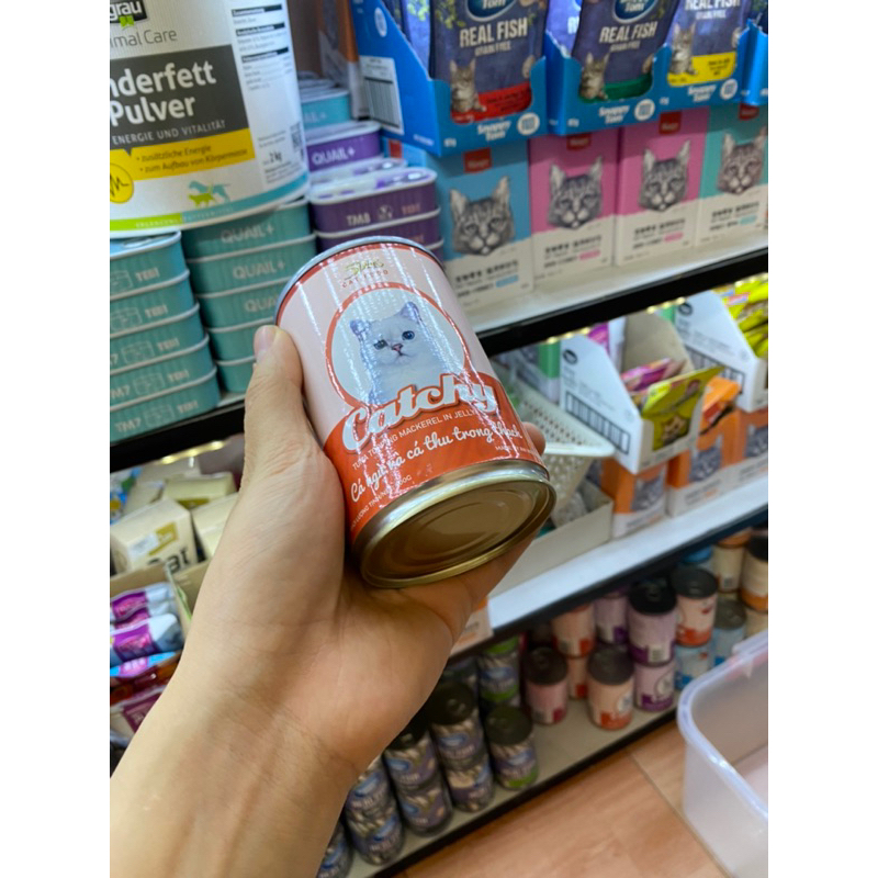 Pate cho mèo catchy lon 400gr, pate mèo mọi lứa tuổi