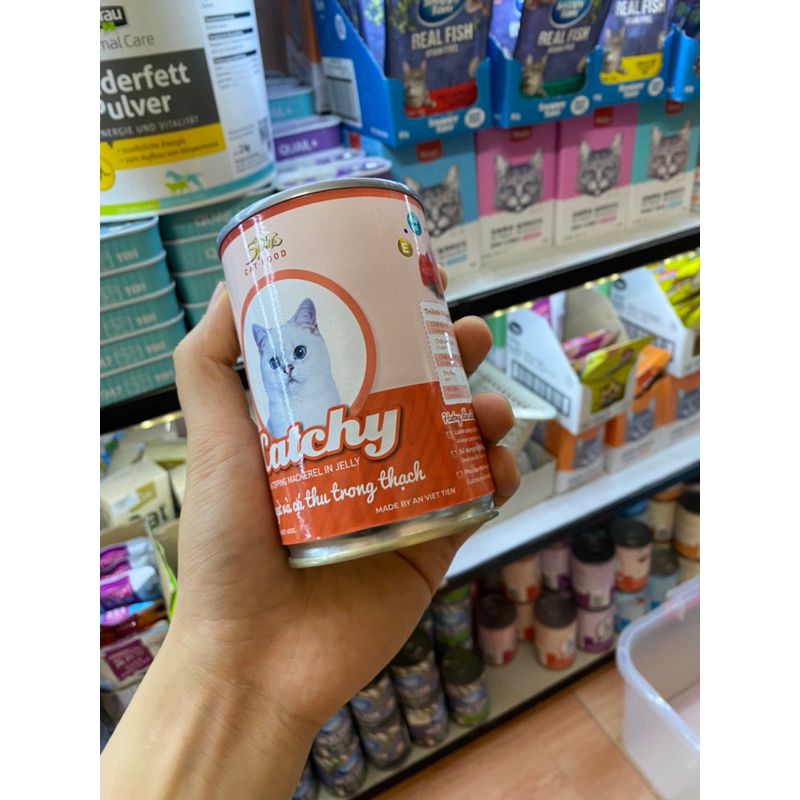 Pate cho mèo catchy lon 400gr, pate mèo mọi lứa tuổi