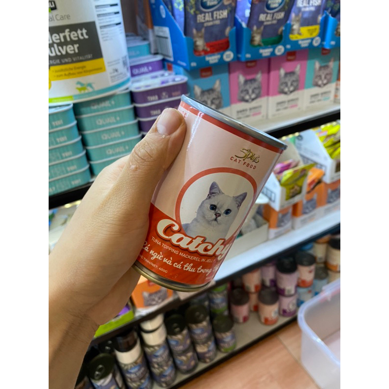 Pate cho mèo catchy lon 400gr, pate mèo mọi lứa tuổi