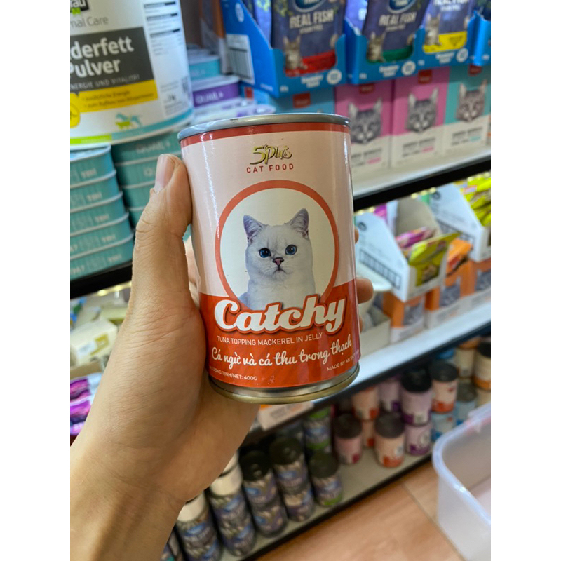 Pate cho mèo catchy lon 400gr, pate mèo mọi lứa tuổi