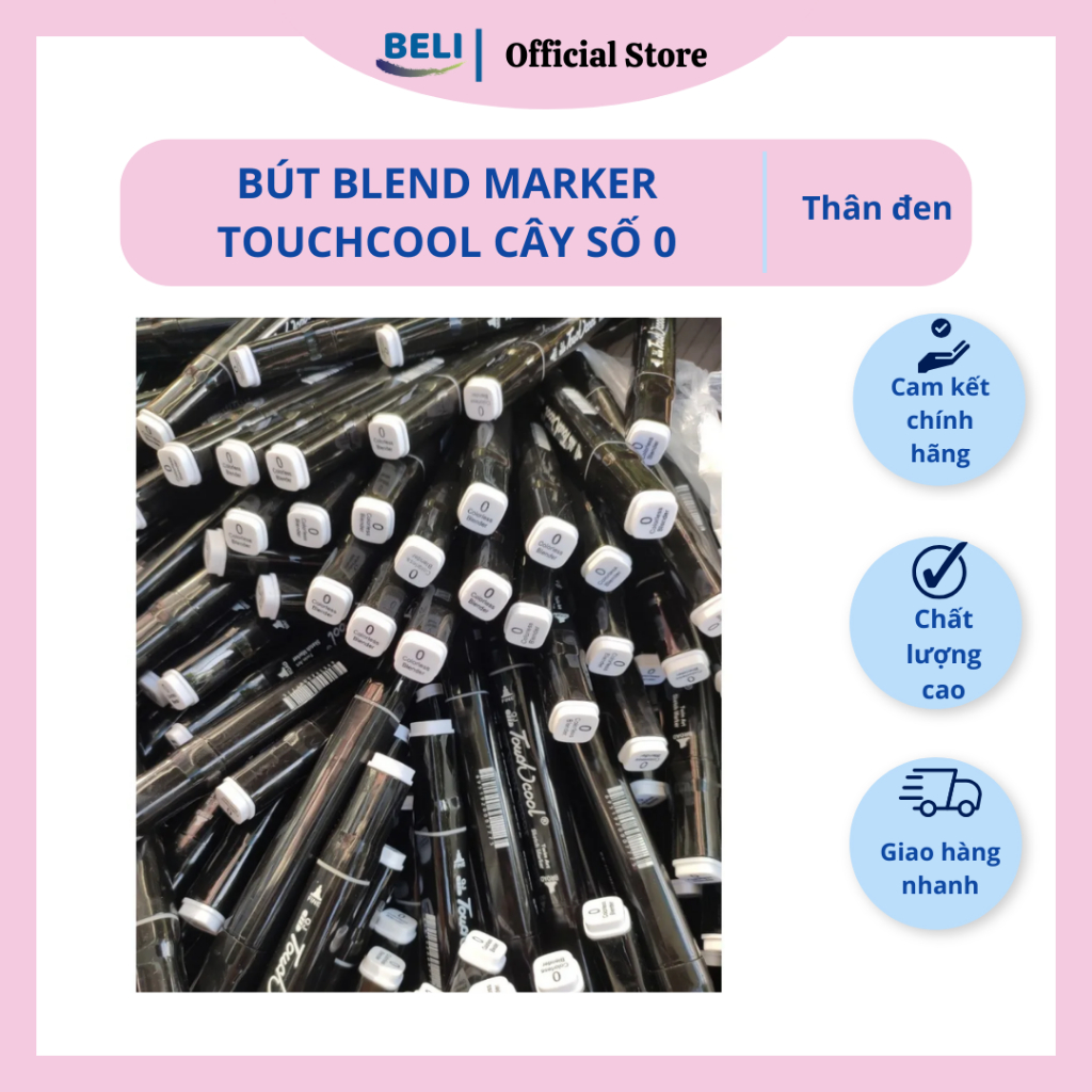 Bút Blend Marker Touchcool cây số 0 thân đen