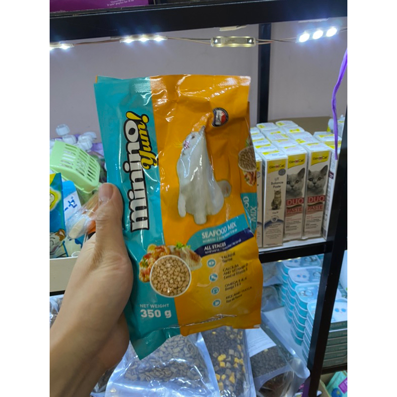 Hạt cho mèo, Hạt Minino Yum 350gr cho mèo mọi lứa tuổi