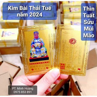 Kim bài thái tuế 2024 - đã gia trì | thẻ bài linh phù thái tuế bỏ bóp ví cho tuổi- Thìn, tuất, sửu, mùi, mão