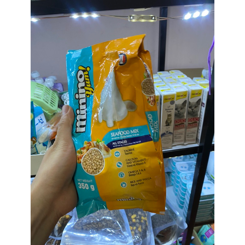 Hạt cho mèo, Hạt Minino Yum 350gr cho mèo mọi lứa tuổi