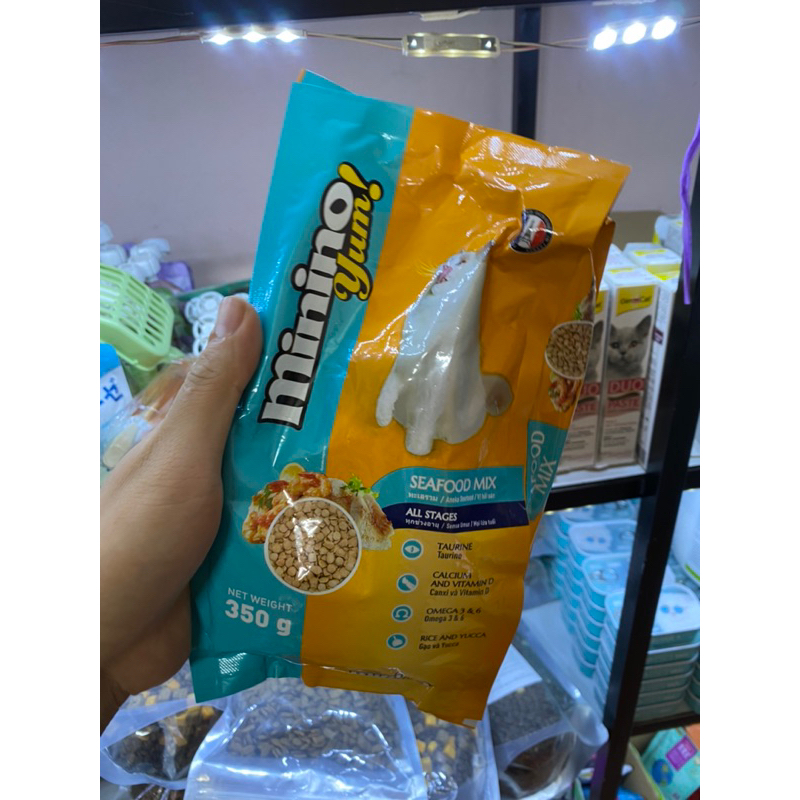 Hạt cho mèo, Hạt Minino Yum 350gr cho mèo mọi lứa tuổi