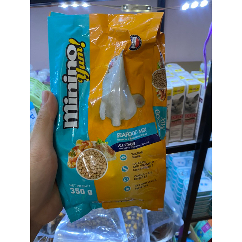 Hạt cho mèo, Hạt Minino Yum 350gr cho mèo mọi lứa tuổi