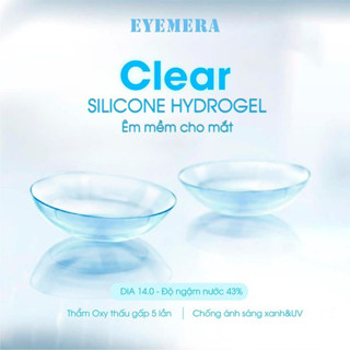  Kính áp tròng cận y tế trong suốt chất liệu Silicone Hydrogel thời gian đeo 14h-24h hạn dùng 12 tháng Eyemera Eyeblink 