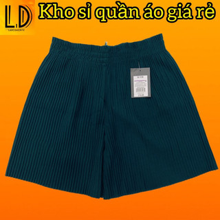 Quần đùi nữ mặc nhà bigsize siêu mát thun dập ly nhiều màu , quần Short nữ thun  dập ly loại 1