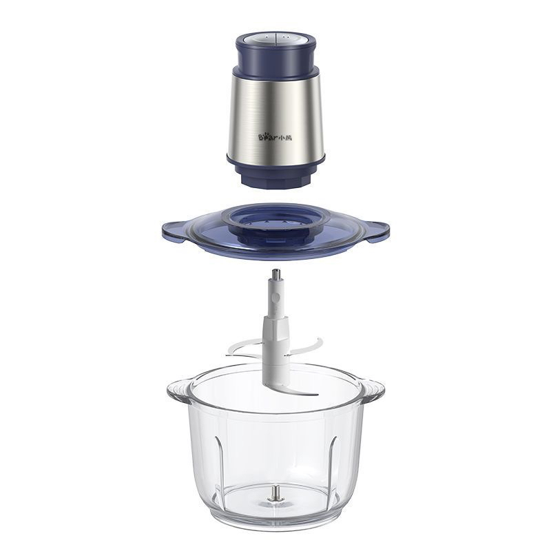 Máy xay đa năng BEAR mã QSJ_E03A9 đầu inox màu xanh công suất 300W lưỡi thép sắc bén không gỉ bảo hành 12 tháng