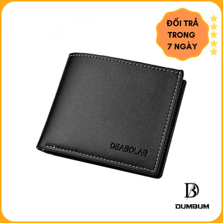 Ví bóp da nam ngang phong cách may viền cổ điển dumbum dv102
