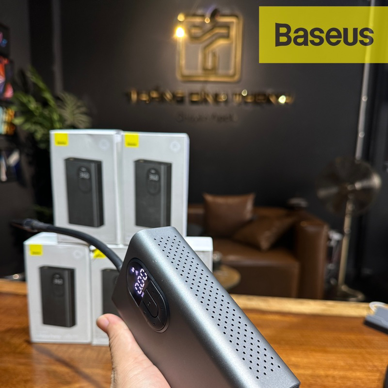 Bơm lốp ô tô xe máy dùng Pin Baseus Energy Source Inflator Pump