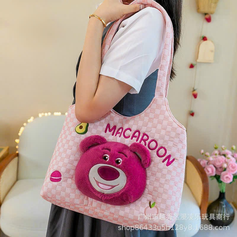 Túi xách, túi đeo vai có gấu bông nổi hàng xịn, bông đẹp, chất lượng.