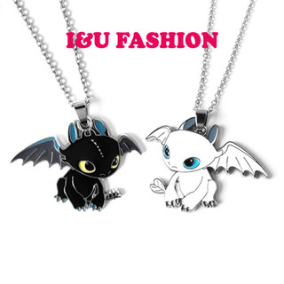 Vòng cổ dây chuyền cặp đôi nhóm UNISEX Nam Nữ chú rồng răng sún độc đáo và cá tính chất liệu kim loại thời trang VC-48